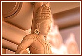 The mandir is ornamented with exquisite stone statues and figurines