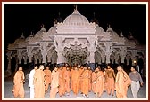... observing the podium of the mandir