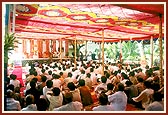 The morning satsang assembly