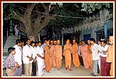 The holy tamarind tree beneath which Shriji Maharaj had initiated three paramhansas, viz: Magniram, Premanand Swami and Anandanand Swami.