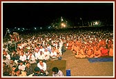 Sadhus and devotees during the festival