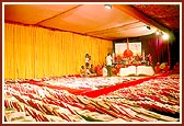 Swamishri during the mahapuja rituals on the occasion of Chopada pujan&nbsp;&nbsp;