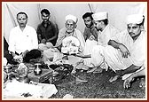 Yogiji Maharaj on the occasion of the stone-laying ceremony for the Hari mandir