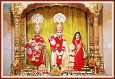 The murtis adorned for the mandir patotsav (5th inauguration anniversary)  