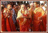 Swamishri on his way to his morning puja