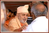 Blessing a devotee