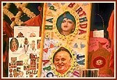 Birthday cards arranged on stage