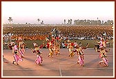 The welcome dance being performed by the dance troupe of youths