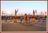 The welcome dance being performed by the dance troupe of youths