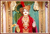 Newly consecrated murti of Shri Ghanshyam Maharaj