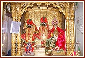 (L to R) Shri Vasudevnarayan, Shri Dharmadev and Shri Bhaktimata