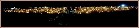 Devotees perform the arti at the end of the evening celebrations