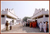 A view of the new gaushala buildings 