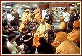 Swamishri at Auckland airport