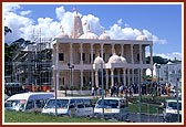 Front view of the mandir from the car park