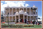 Front view of Shri Swaminarayan Mandir, Auckland