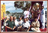 Devotees singing devotional songs