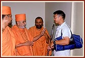 On Bal-Kishore Day, Swamishri blesses Shane, a Chinese teenager who dressed up as a tennis star to welcome Swamishri
