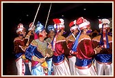 Kishores and youths festively herald the arrival of Shri Harikrishna Maharaj