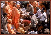 Blessing the artisans individually