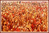 The joy in being blessed by the shower of holy water