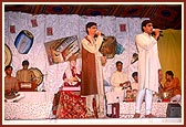 On the Annual Day Celebration at the Chhatralay, students present a performance of kirtans ...