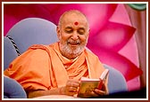 ... even while reading the Shikshapatri his joy is uncontained ... 