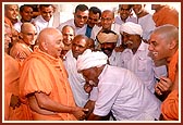 Shri Raghu Bharwad has brought his friends for Swamishri's darshan and blessings
