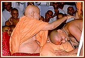During his one month stay in Sarangpur, Swamishri overwhelmed the sadhus with the divinity of his presence