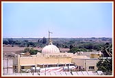 Shri Swaminarayan mandir without the shikhar that had been dismantled because of damage during the earthquake in 2001