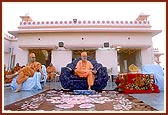 ... and addresses the devotees