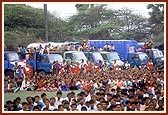 Thousands of tribal and fishermen during the symbolic Punam assembly