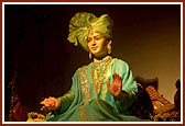 Utsav murti on a swing