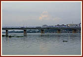 The river Sabarmati replenished with the Narmada water