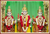 Aksharbrahma Shri Gunatitanand Swami, Bhagwan Shri Sahajanand Swami and Shri Gopalanand Swami