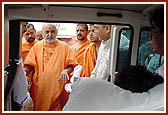 Swamishri blesses an ailing boy