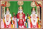 Aksharbrahma Shri Gunatitanand Swami, Bhagwan Shri Sahajanand Swami and Shri Gopalanand Swami