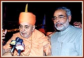 Pramukh Swami Maharaj gives an interview to 'Zee News' and 'Aaj Tak' TV channels