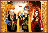 Shri Harikrishna Maharaj and Shri Radha Krishna Dev