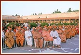 Sadhus and member from all communities during the condolence-prayer meeting