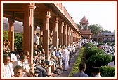 Sadhus and member from all communities during the condolence-prayer meeting