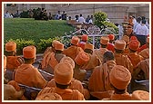 Sadhus and member from all communities during the condolence-prayer meeting