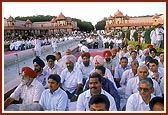 Sadhus and member from all communities during the condolence-prayer meeting