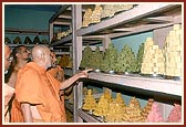 Swamishri personally observes the Annakut items and blesses the cooks 
