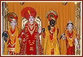 Shri Mulji Brahmachari, Shri Harikrishna Maharaj and Shri Gopinath Dev