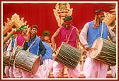Traditional dance being performed by tribal devotees