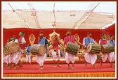 Traditional dance being performed by tribal devotees