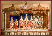 The sinhasan with the deities