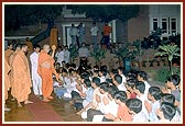 Swamishri blesses students who will be appearing for their 12th grade exams