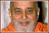 Swamishri in a divine, joyous mood 
